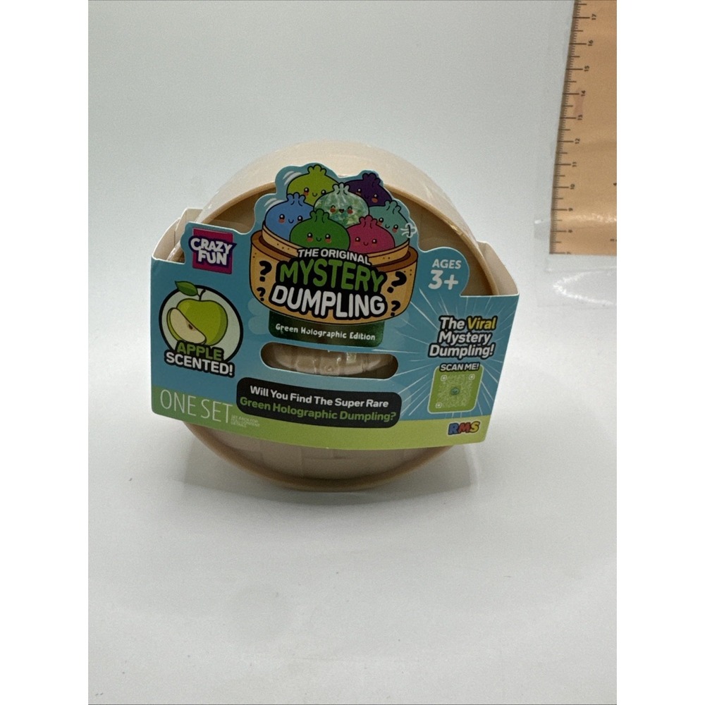 RMS Crazy Fun Mystery Dumpling Green Holographic Edition Apple Scented Squishy